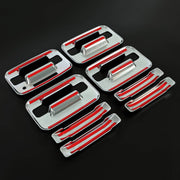 DURAFORCE Door Handle Cover for Ford F-150 F150 4DR Crew Cab 2004-2014 Chrome ABS Keypad
