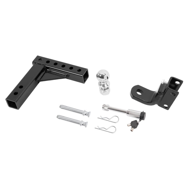 DURAFORCE 2" Receiver Trailer Hitch Ball Mount 9-1/2" Drop Tow Adjustable 7500lb