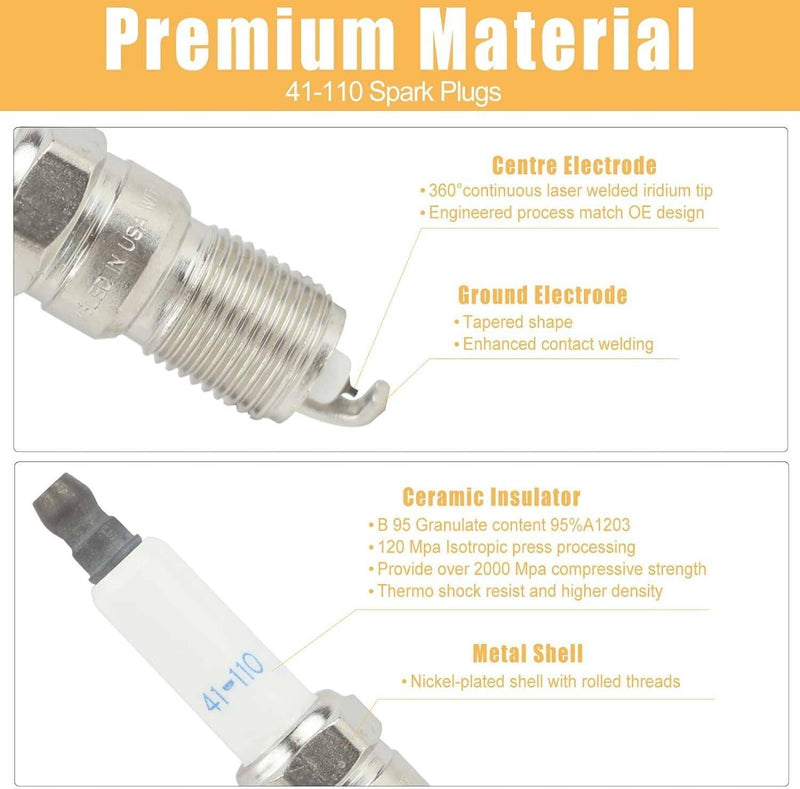 41-962 8Pcs 8mm Wireset Spark Plug Kit for Chevy Silverado 1500 GMC Sierra V8