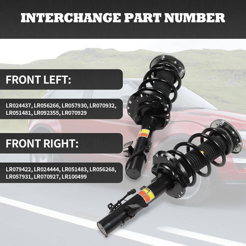 Front Shock Absorber Struts w/ Electric LR024437 for 2012-19 Range Rover Evoque