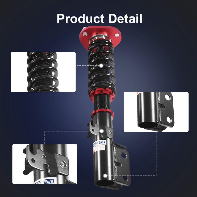 Red Front Rear Full Coilover Struts Adjustable Height for Scion tC 2005-2010