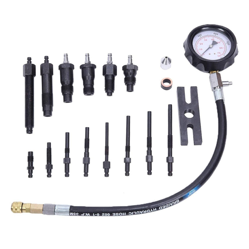 16 Pcs Diesel Engine Compression Gauge Tester Cylinder Pressure Test Tool Kit