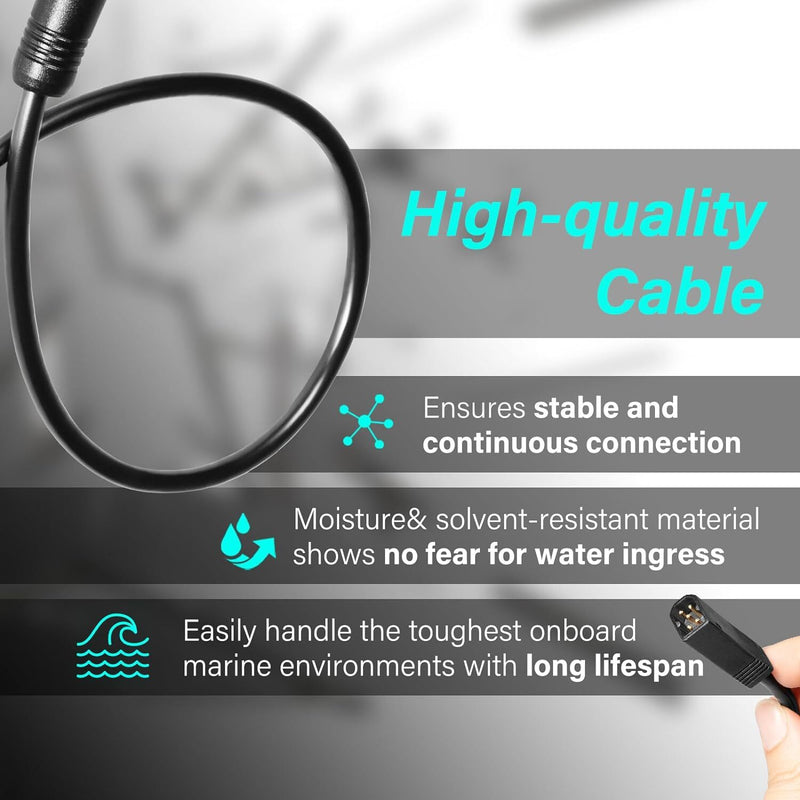 720074-12 Ethernet Cable Adapter for Humminbird QDE HELIX 8Pin To 5Pin