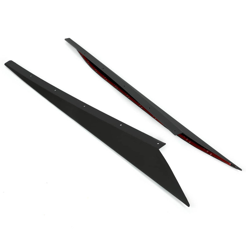 DURAFORCE Front Bumper Lip Side Skirts for Corvette C8 Z51 2020-2023 5VM Style Black