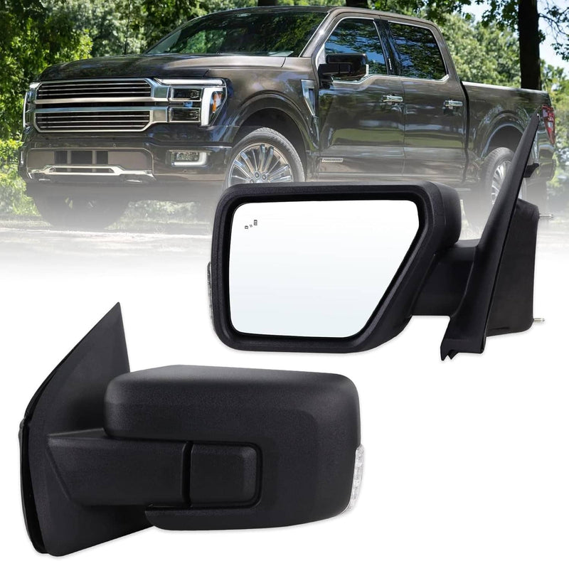 Mirror Turn Signal Temp Sensor Puddle Light Pair for Ford F-150 2021-24