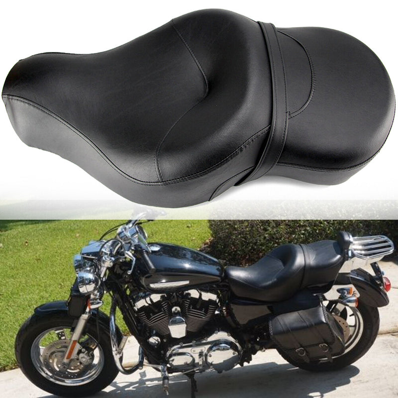 Driver Passenger Two-Up Seat for Harley Sportster XL Iron 883 1200 Custom