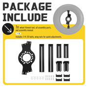 DURAFORCE 5-Lug Pattern Wheel Fitment Simulator for 14-22 Inch Tire Size Mockup
