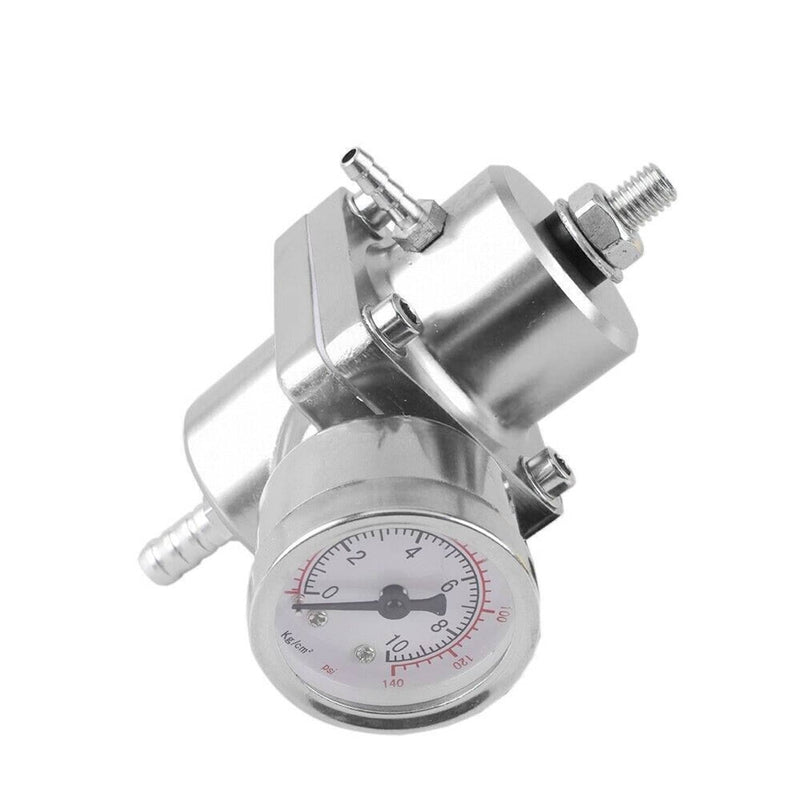Adjustable Fuel Pressure Regulator Kit with 0-140 Psi Gage Hose Universal