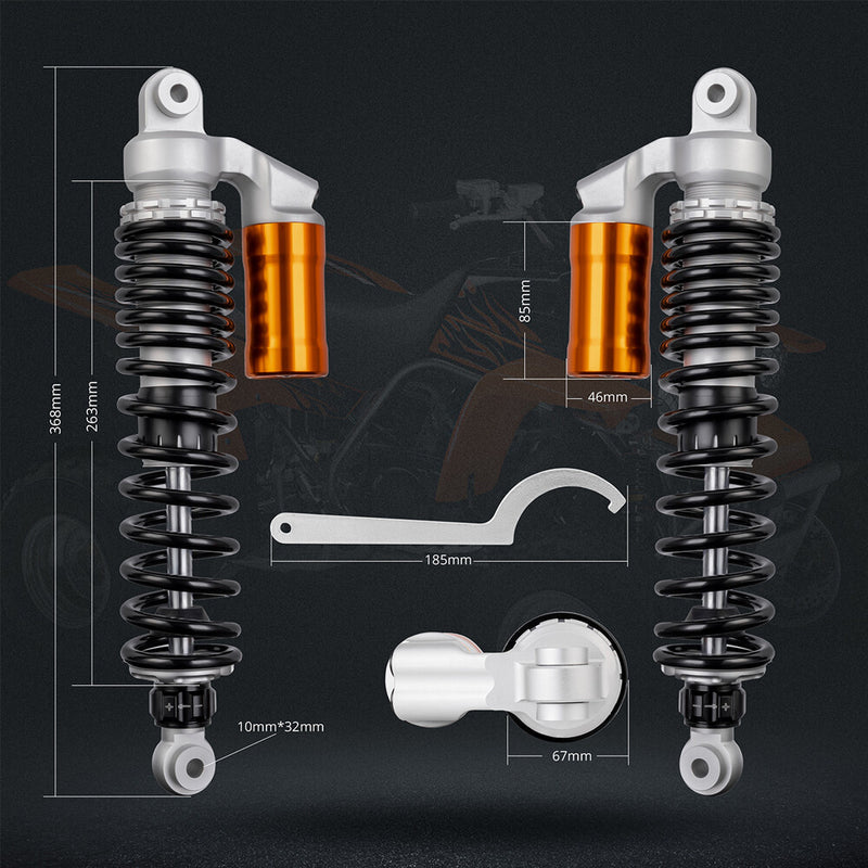 Stage 4 Adjustable Air Shocks Absorbers for Yamaha YFZ350 YFM350R YFM350X YFS200