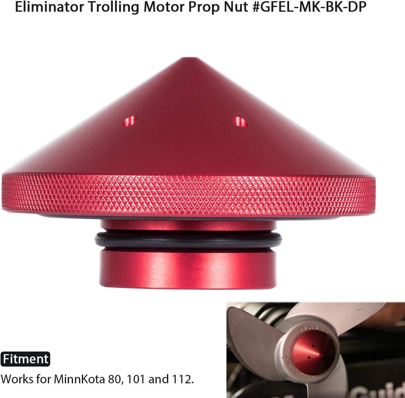 GFEL-MK-BK-DP Eliminator Trolling Motor Prop Nut for MinnKota 80 101 112 Red