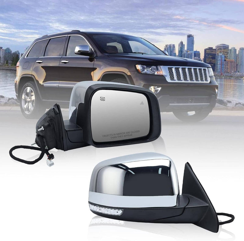 68236930AF Left Manual Fold Mirror Blind Spot for Jeep Grand Cherokee 11-22