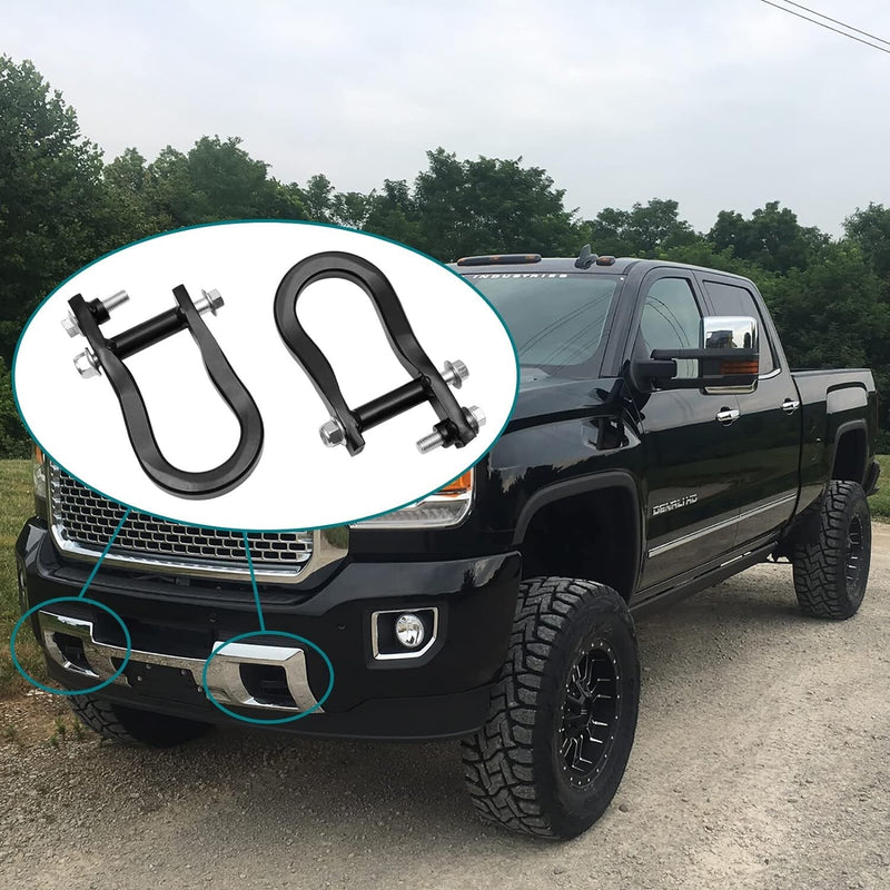 84072463 Pair Black Tow Hooks for Chevrolet GMC Silverado Sierra 1500 2007-2019
