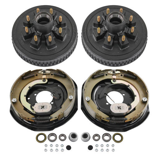 DURAFORCE 8 on 6.5" Hub Drum Kits with 12" x 2" LH RH Electric Brake for 7000 lbs
