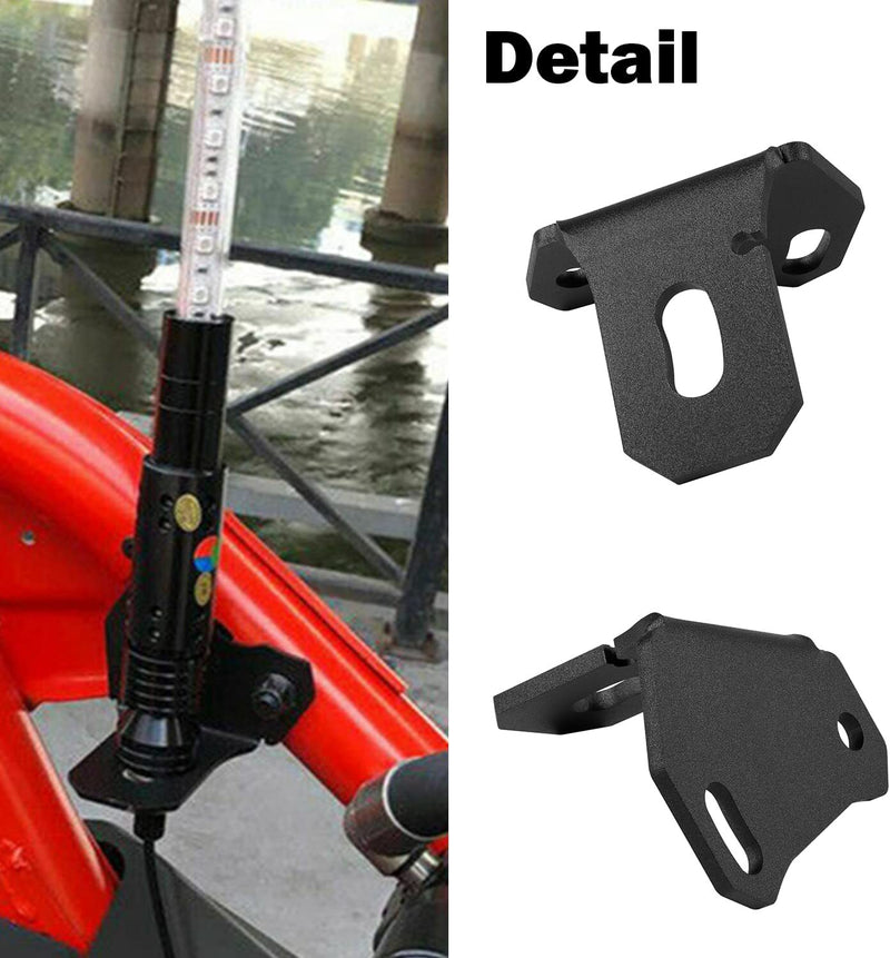 Rear LED Flag Whip Light Antenna Mount Brackets for Can Am UTV Maverick X3 2 Pie