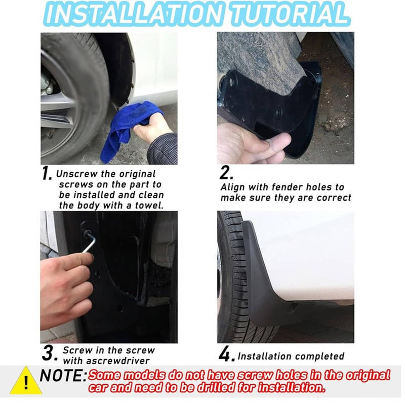 Mud Flaps Splash Guards Mudguards Front Rear for Hyundai Tucson 2016-2021