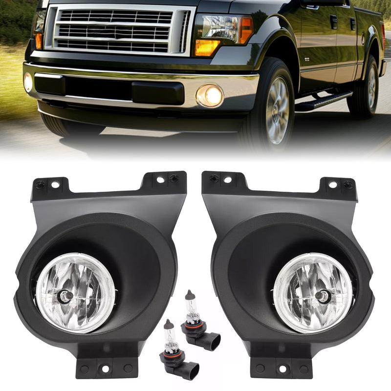 Front Bumper Fog Lights With Bezel for Ford F150 F-150 2009-2010 Pair