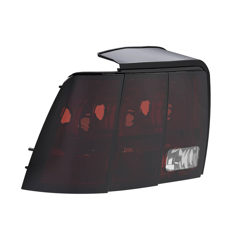 DURAFORCE Tail Lights Rear Brake Lamps for Ford Mustang 1999-2004 Red Smoked Left Right