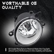 DURAFORCE Chrome Fog Lights Pair w/wiring for 2009-2010 for Toyota Corolla LE CE XLE XRS