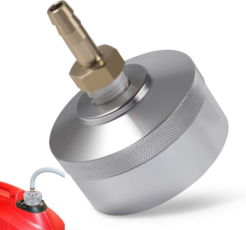 Extended Run Gas Cap Adapter With Brass Hose for Yamaha EF2000is EF1000is Silver