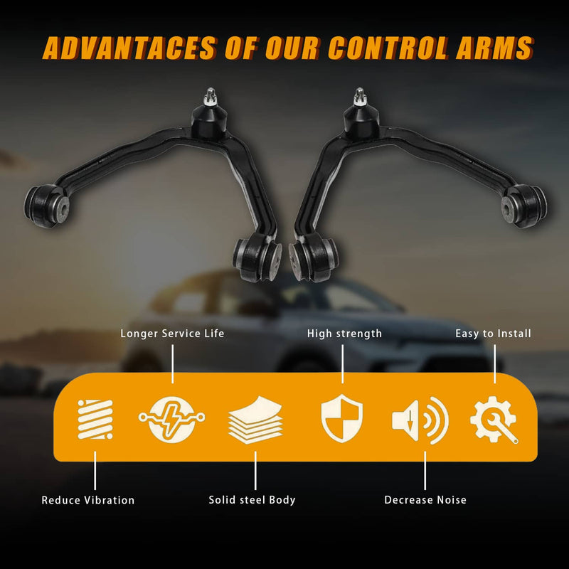 13PCS Front Upper Lower Control Arm Kit for Chevy Silverado 1500 4WD
