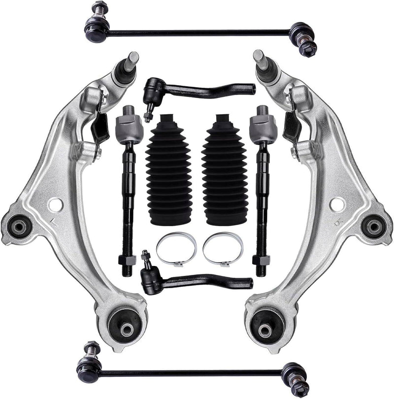 Front Lower Control Arm Ball Joints Tie Rod Sway Bar for Nissan Altima 07-13