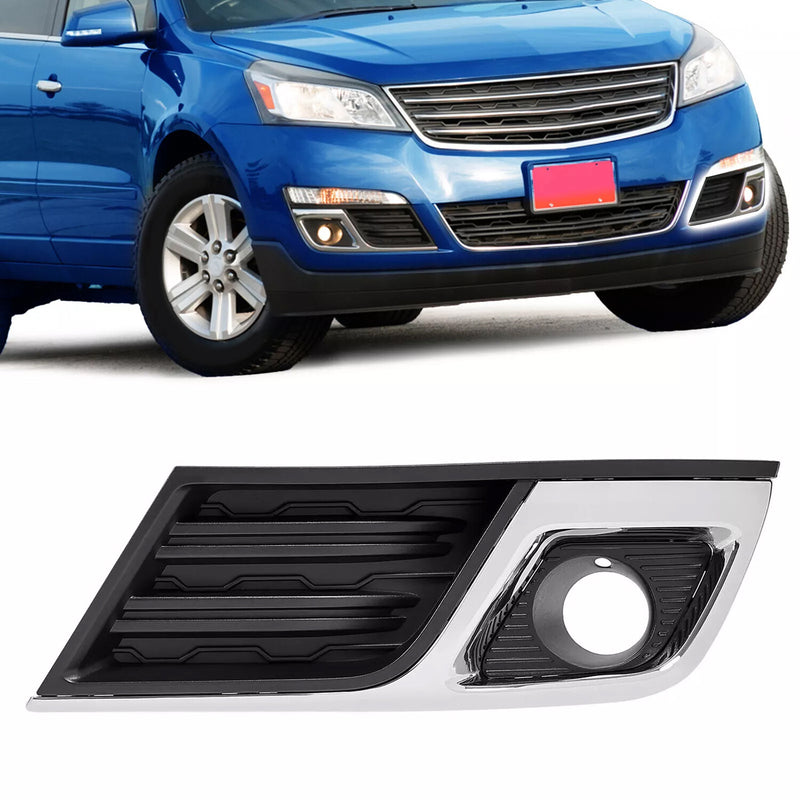 Fog Light Bezel Cover Trim Front Left Black Chrome for Chevy Traverse 2013-2017