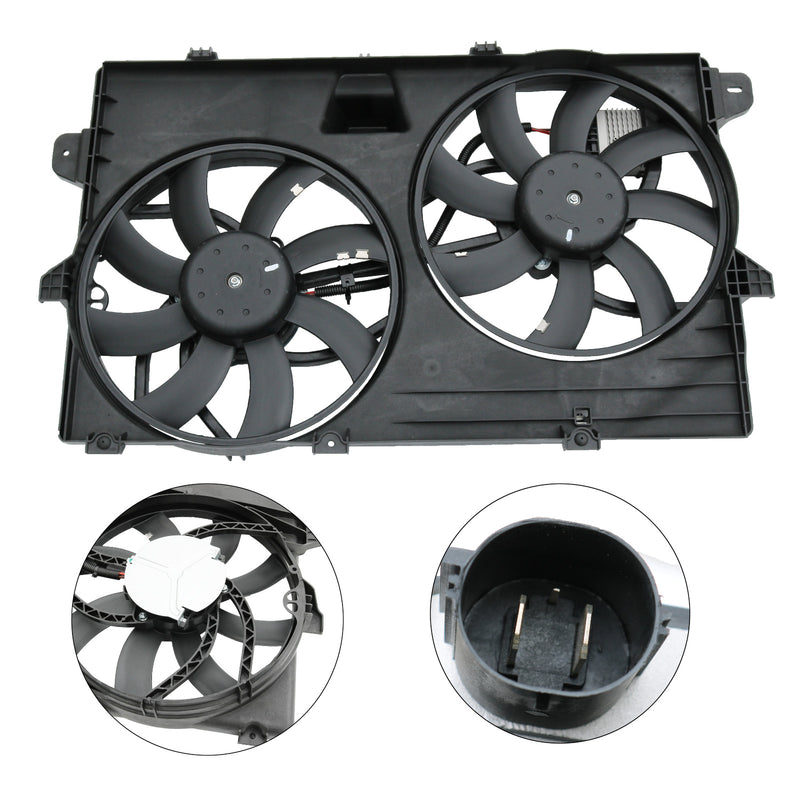 FO3115177 Dual Radiator Condenser Cooling Fan Assembly for Ford Edge Lincoln MKX