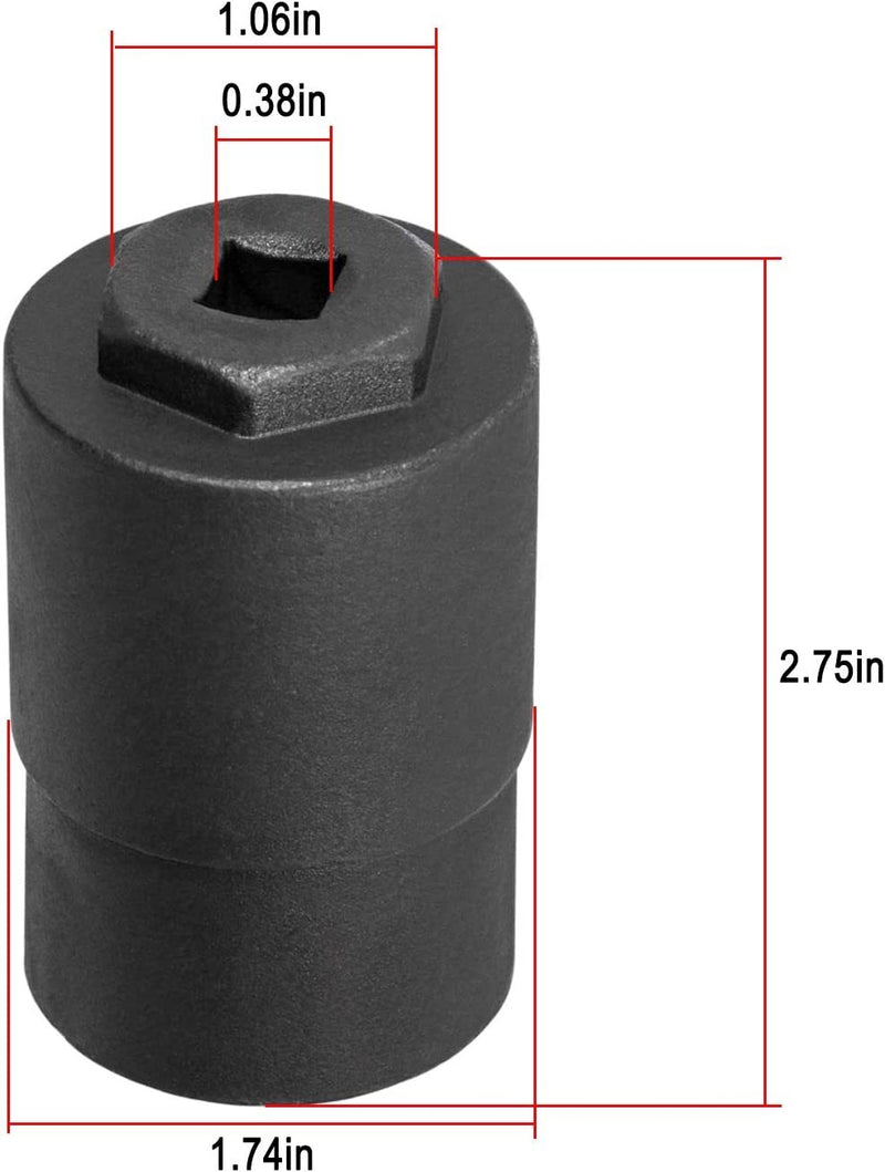 6.0 IPR Valve Socket Air Test Fitting Tool Fuel Rail Adapters for Ford 6.0L