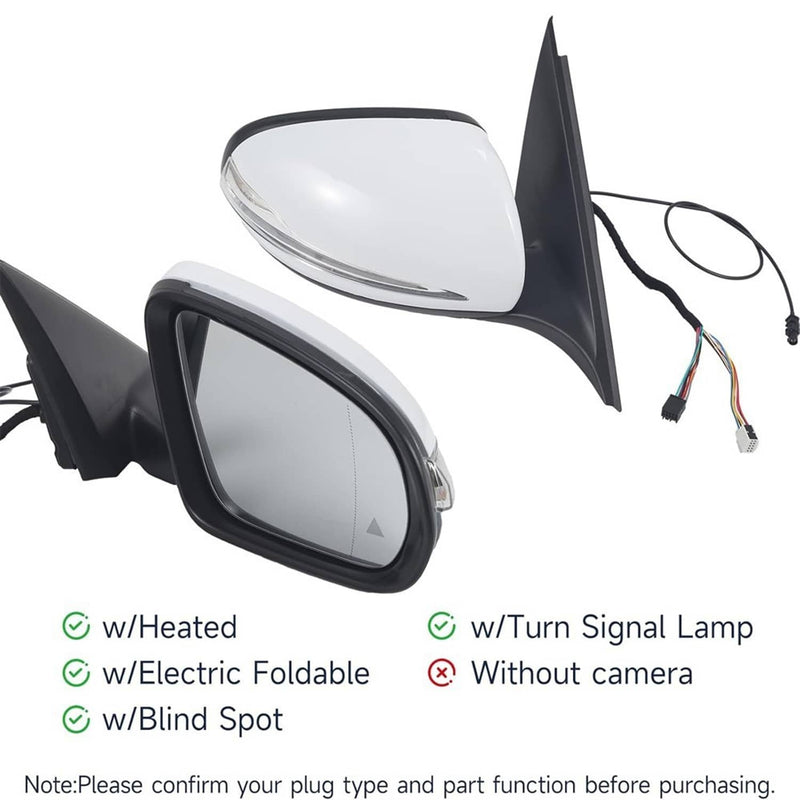 Heated Blind Spot Side Mirror for Mercedes GLC Class GLC300 2016-2021 Right