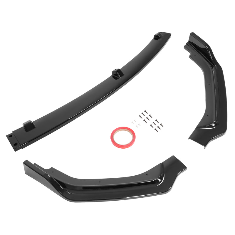 Glossy Black Front Bumper Lip Splitter Chin for Infiniti Q50 2018-2024 Luxe