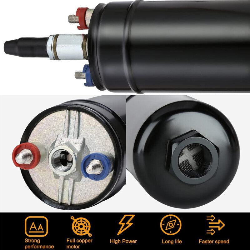 2L Billet High Flow Swirl Fuel Surge Tank AN6 Fitting & 044 External Pump
