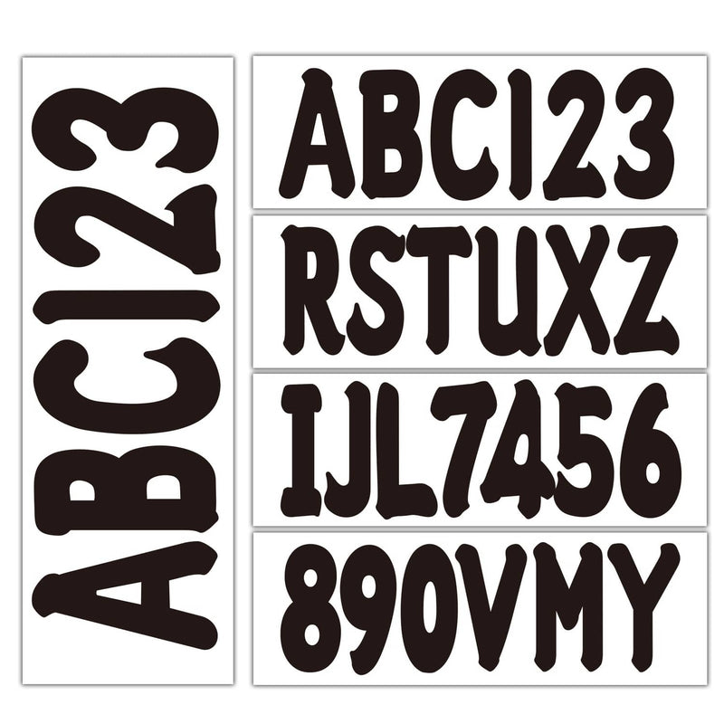 DURAFORCE 3" Boat Registration Decals A-Z Letters 0-9 Numbers 4 Sets