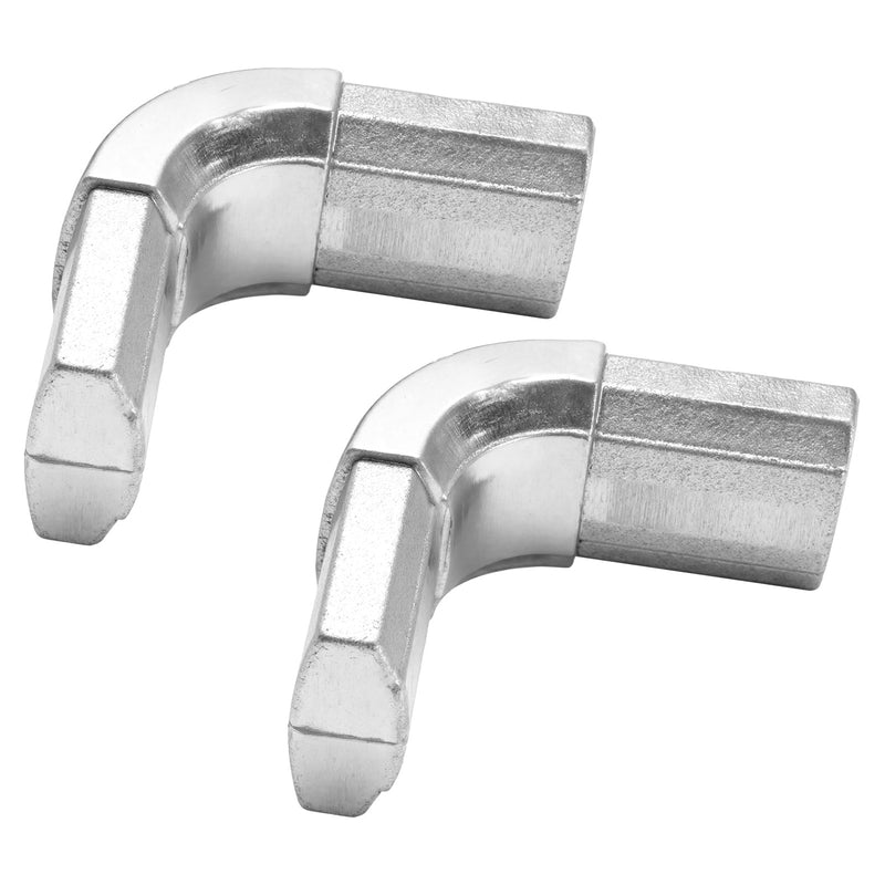 90 Degree Aluminum Arm Corner Joint for Dump Truck Tarp System Silver Pair