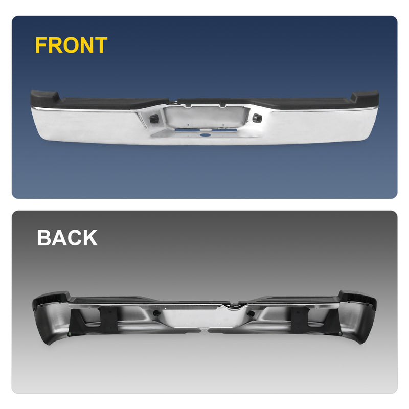 Rear Step Bumper Assembly Chrome Steel for Dodge Dakota Truck 2005-2011