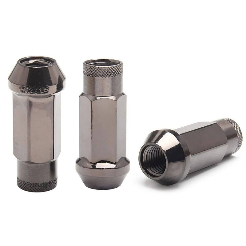 20Pcs M12x1.5mm Extended Steel Tuner Open Wheel Lug Nuts for Toyota Honda