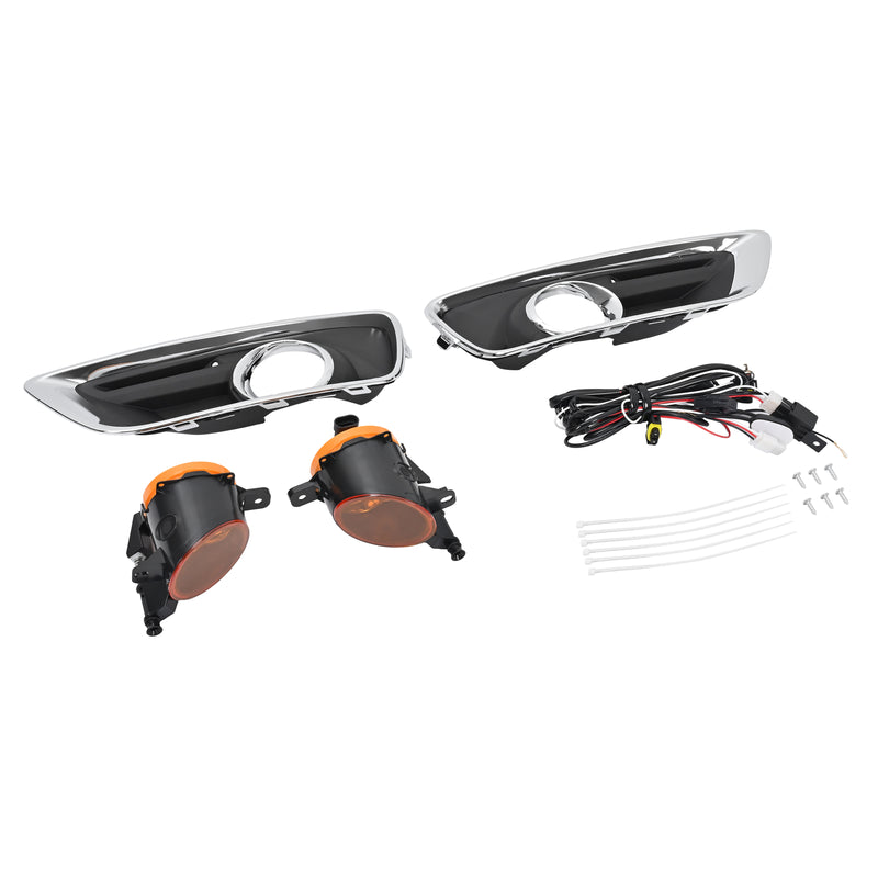 Front Bumper Fog Light Lamp Bezel Chrome Trim for Chevy Malibu 2013-2015 Set