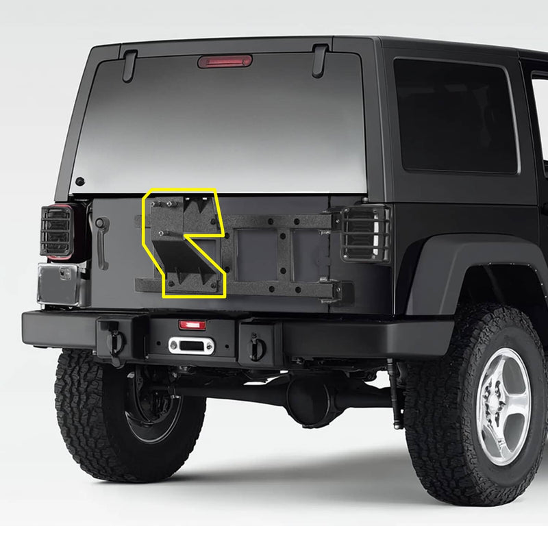 DURAFORCE Rear Spare Tire Carrier Rack Wheel Mounting Bracket for Jeep Wrangler JK 07-18