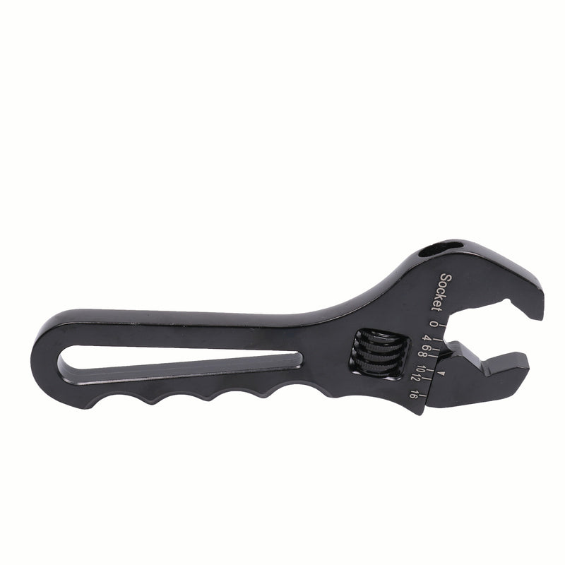3AN-16AN Adjustable Wrench Spanner Tool for Hose End Fitting Aluminum Black