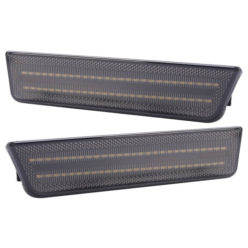 DURAFORCE LED Front Side Marker Light White for Dodge Challenger Charger R/T Sedan 2008-14