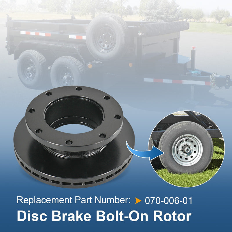 070-006-01 Trailer Brake Rotor & Pads K71-180-00 for Dexter 10K-12K Hydraulic