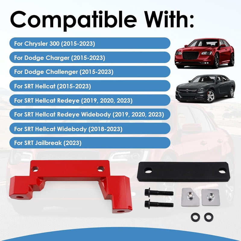 Fit 2015-2023 Dodge Diff Brace Anodized Red SRT Hellcat Scat Redeye Differential