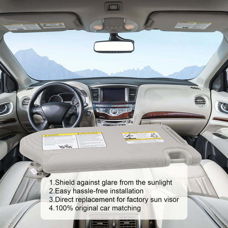 Left Driver Side Sun Visor W Mirror Light for Nissan Pathfinder 2013-2018