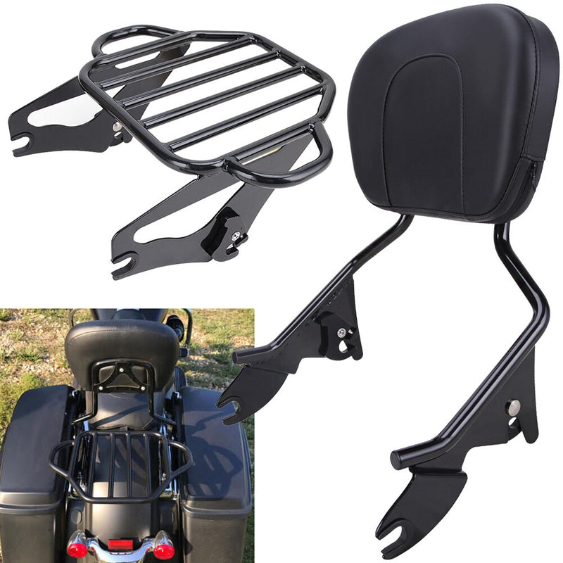 Backrest Sissy Bar & Luggage Rack for Harley Touring Electra Glide 2009-2024