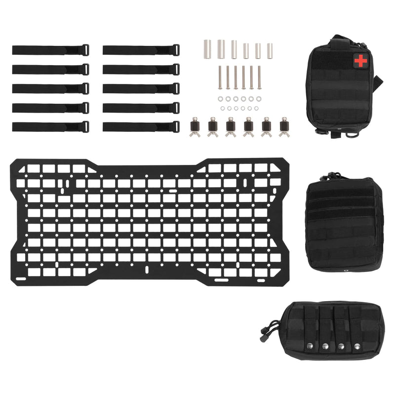 DURAFORCE Aluminium Tailgate Tactical Molle Panel Storage Bag for Jeep Wrangler JK 07-22