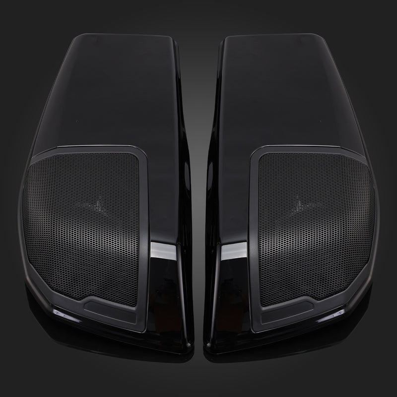 Vivid Black Saddlebag Speaker Lids for Harley Road Glide 2024-up