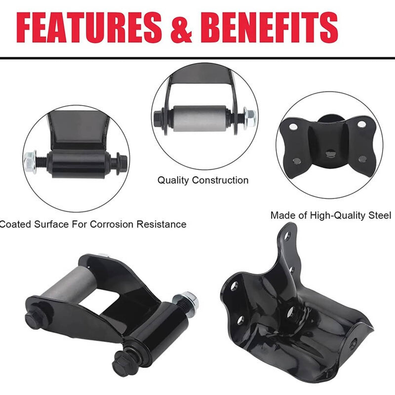 Rear Leaf Spring Hanger Bracket Shackle Kit for Ford Ranger Mazda 2x
