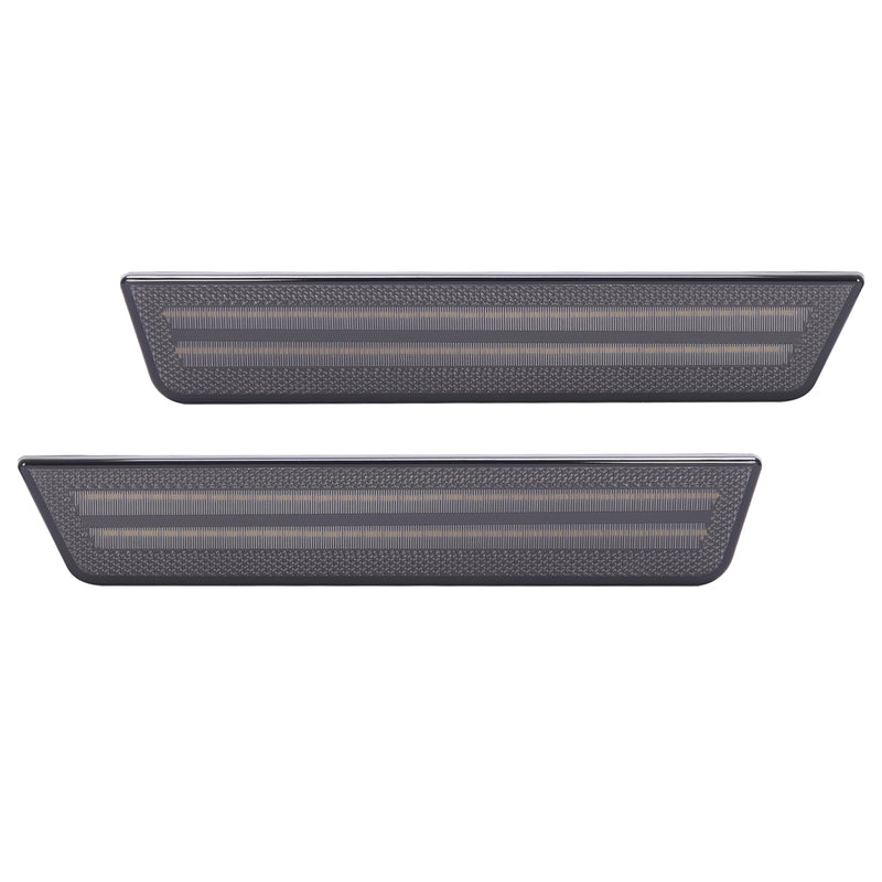 White/Smoke Rear Bumper LED Side Marker Lights for Dodge Charger 2011-2014 Pair