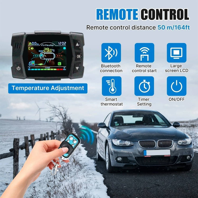 8KW Diesel Air Heater All in One 12V/24V 110V Bluetooth APP Remote Control Car
