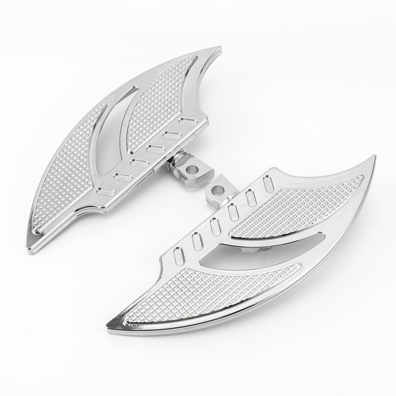Chrome Front Rear Floorboard Footboards for Harley Touring Street Glide Softail