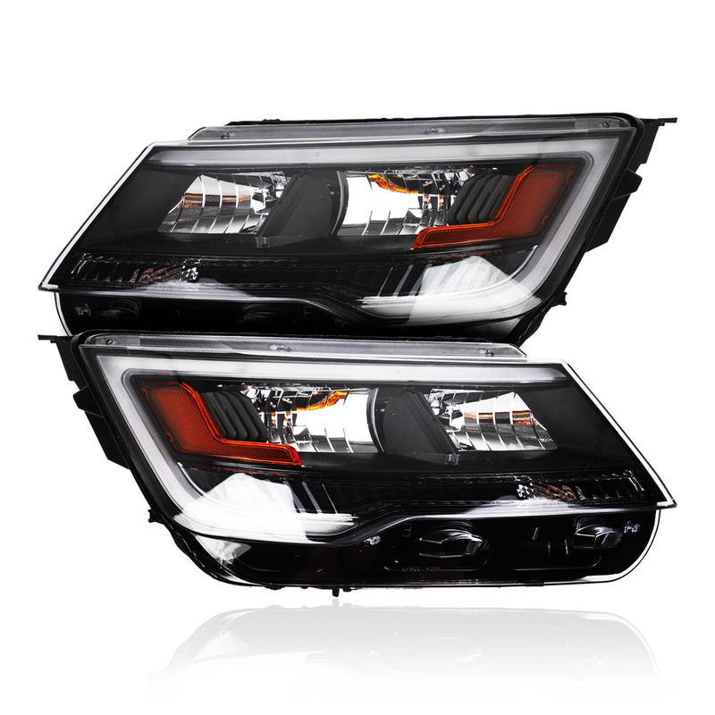 Headlights Assembly w/LED DRL for Ford Explorer 2016-2019 Left Right Pair